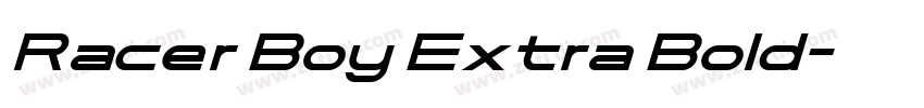 Racer Boy Extra Bold字体转换